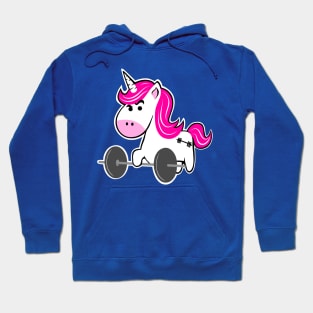 Unicorn weightlifting, fitness girl Hoodie